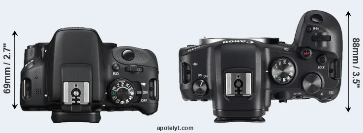 Compare 100D versus R6 top