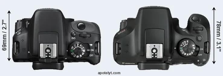 Compare 100D versus T6 top