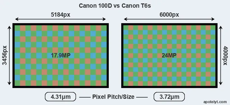 100D versus T6s MP
