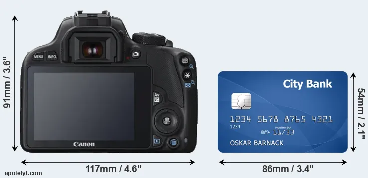 100D and credit card rear side