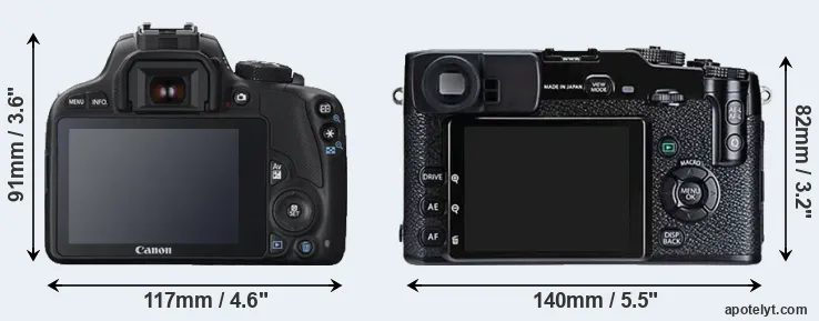 Comparison 100D or X-Pro1 rear