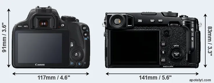 Comparison 100D or X-Pro2 rear