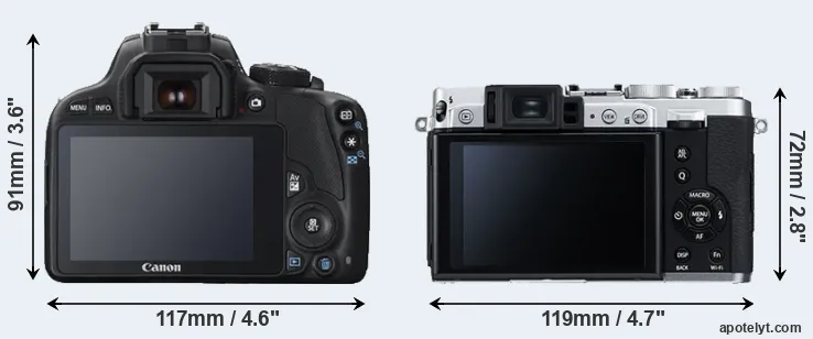 Comparison 100D or X30 rear