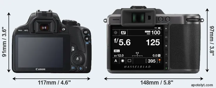 Comparison 100D or X1D II rear