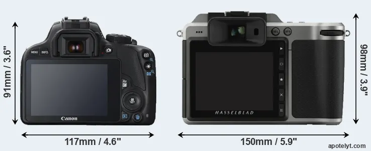 Comparison 100D or X1D rear