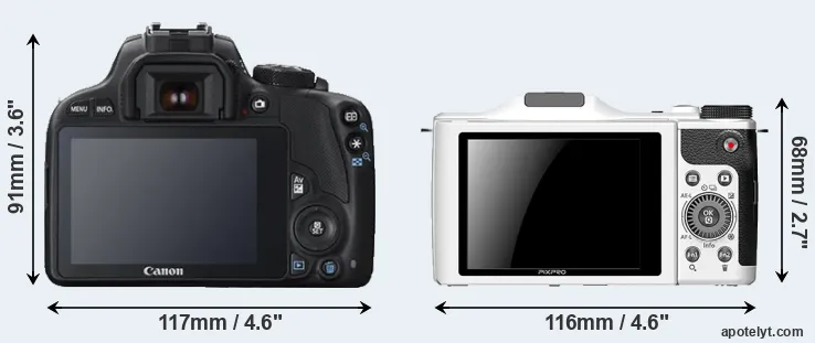 Comparison 100D or S-1 rear