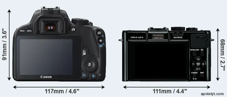 Comparison 100D or D-LUX 6 rear