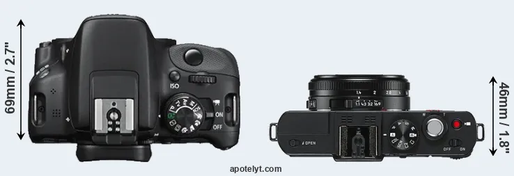Compare 100D versus D-LUX 6 top