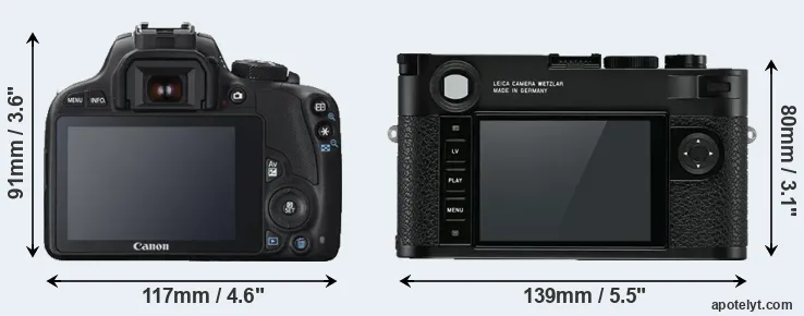 Comparison 100D or M10 rear
