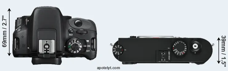 Compare 100D versus M10 top