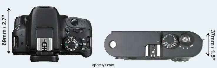Compare 100D versus M8 top