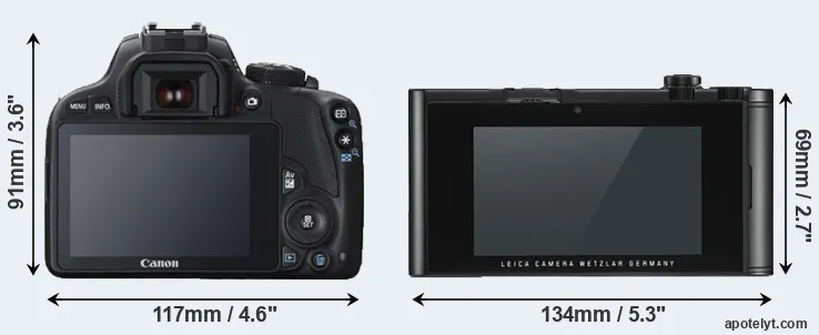 Comparison 100D or TL2 rear