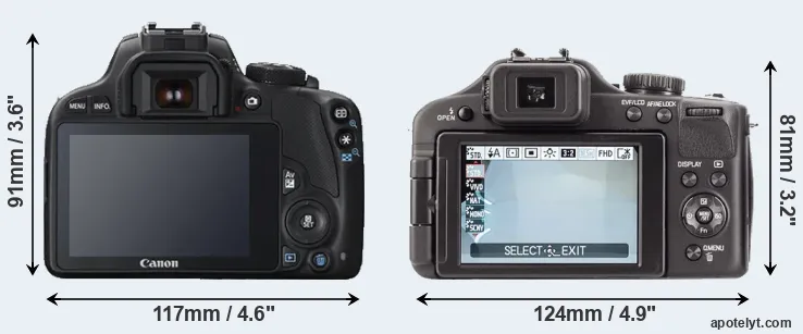 Comparison 100D or V-LUX 3 rear