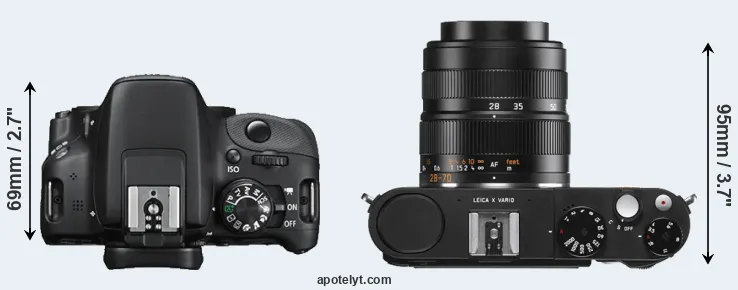 Compare 100D versus X Vario top