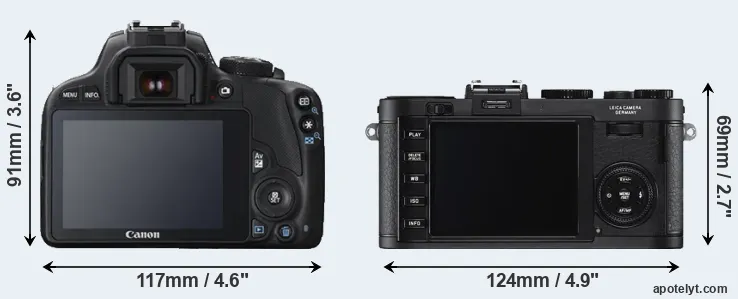 Comparison 100D or X2 rear