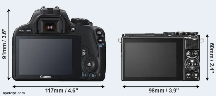 Comparison 100D or J5 rear