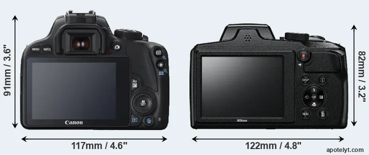 Comparison 100D or B600 rear