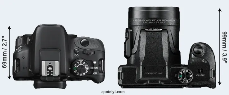 Compare 100D versus B600 top