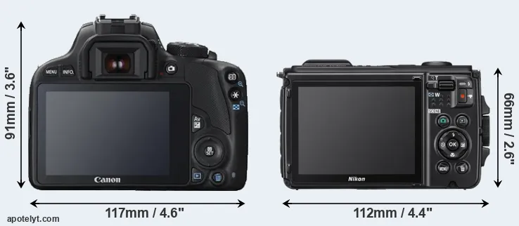 Comparison 100D or W300 rear