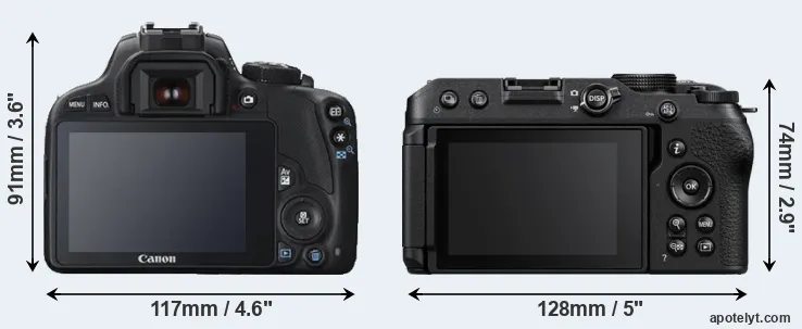 Comparison 100D or Z30 rear