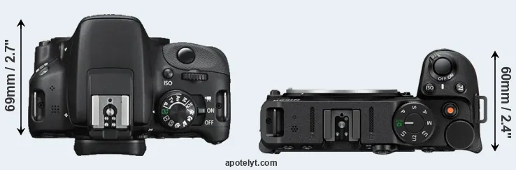 Compare 100D versus Z30 top