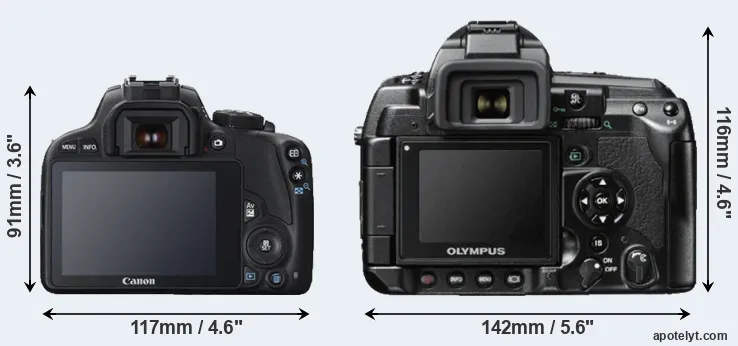 Comparison 100D or E-3 rear