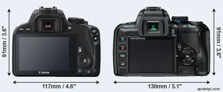 Comparison 100D or E-420 rear