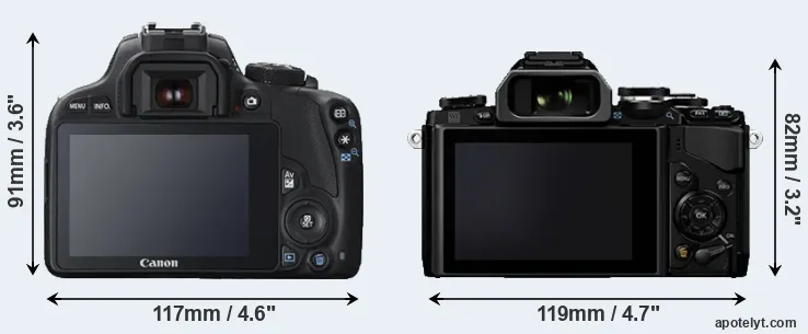 Comparison 100D or E-M10 rear