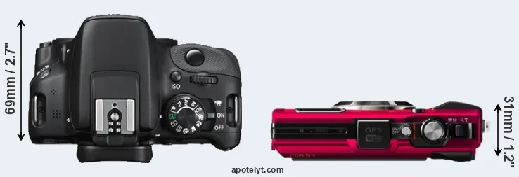 Compare 100D versus TG-4 top