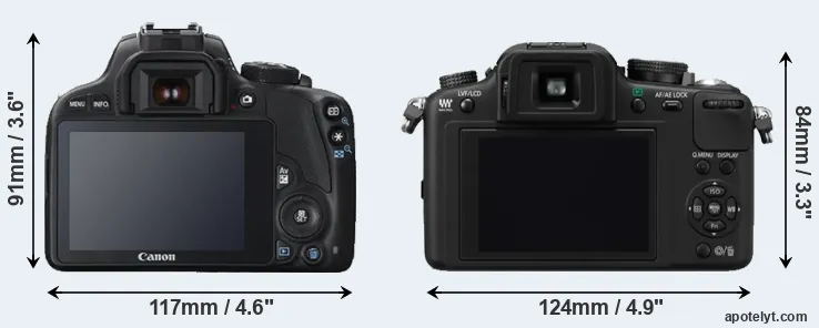 Comparison 100D or G10 rear