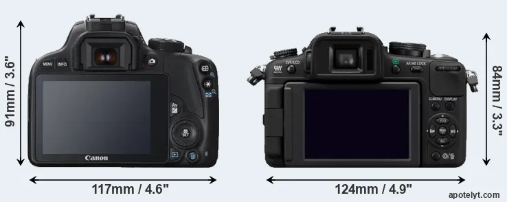 Comparison 100D or G2 rear