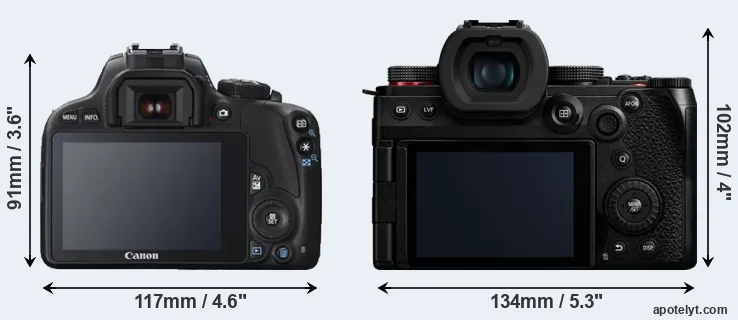 Comparison 100D or G9 II rear