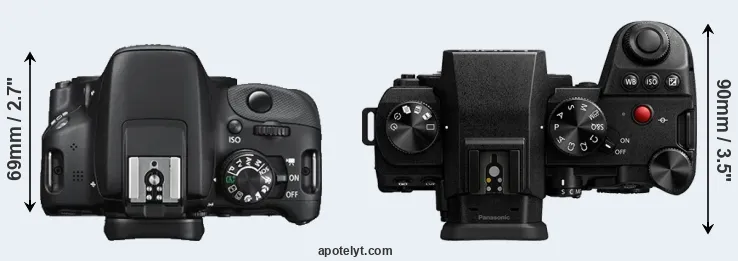 Compare 100D versus G9 II top