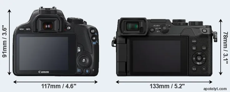 Comparison 100D or GX8 rear