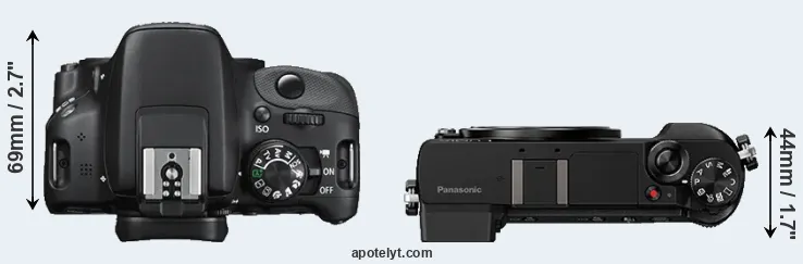 Compare 100D versus GX85 top