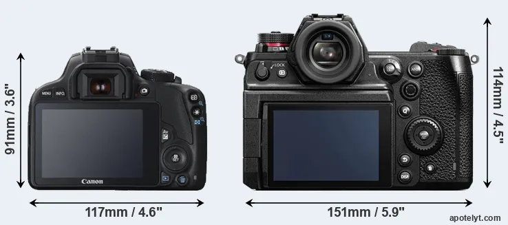 Comparison 100D or S1H rear