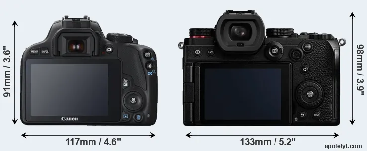 Comparison 100D or S5 rear