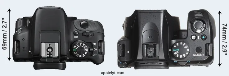 Compare 100D versus K-70 top