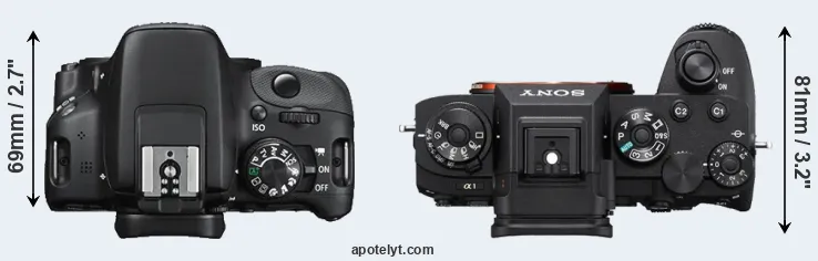 Compare 100D versus A1 top