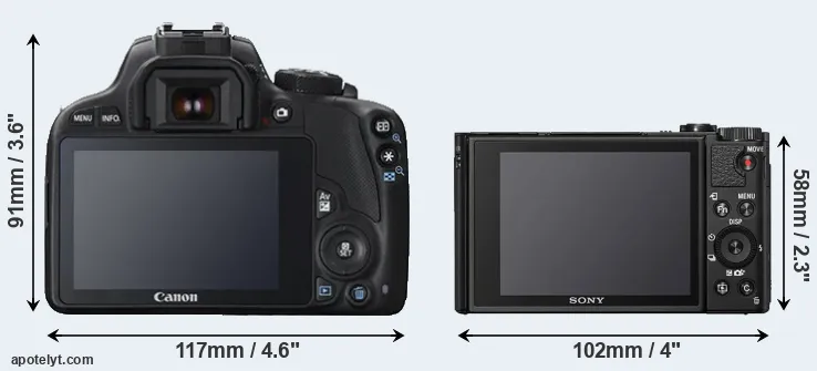 Comparison 100D or HX99 rear