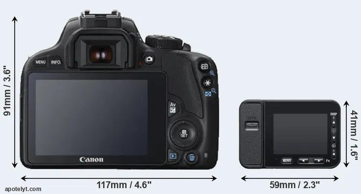 Comparison 100D or RX0 II rear