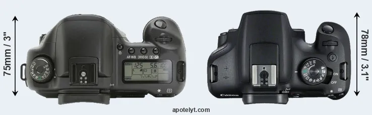 Compare 10D versus 2000D top