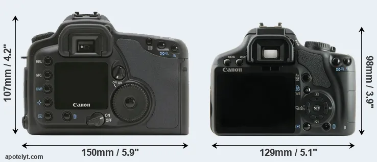 Comparison 10D or 450D rear