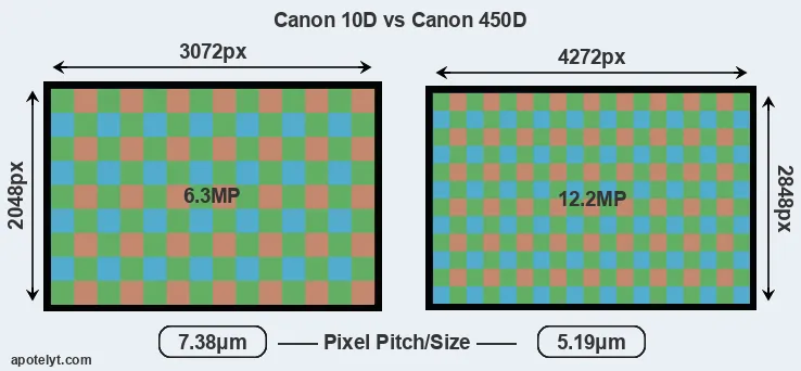 10D versus 450D MP