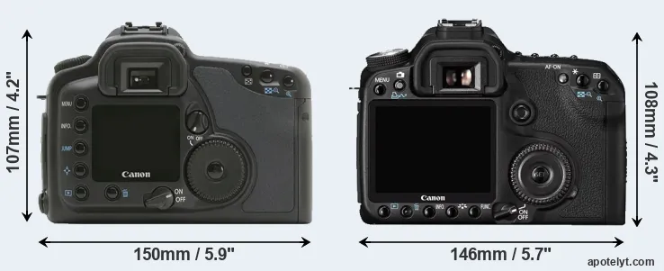 Comparison 10D or 50D rear
