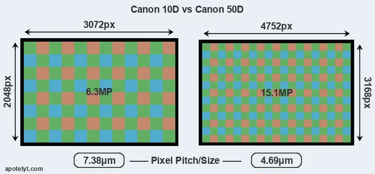 10D versus 50D MP