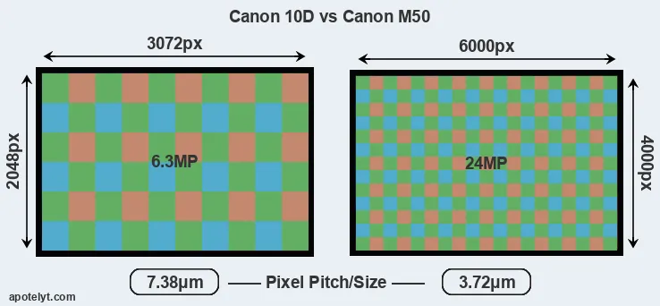 10D versus M50 MP