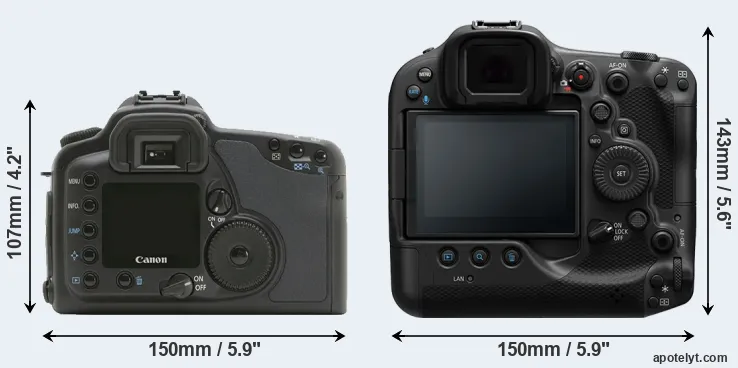 Comparison 10D or R3 rear