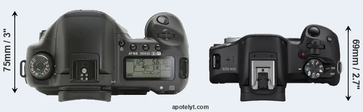 Compare 10D versus R50 top