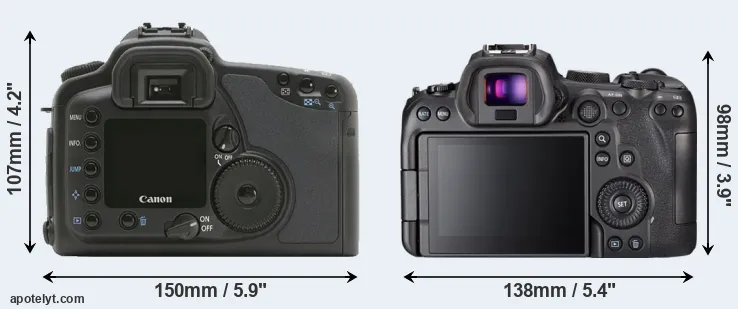Comparison 10D or R6 rear